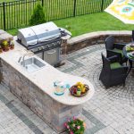custom brick outdoor kitchen