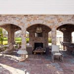Custom Stone Installation Outdoor Living Area
