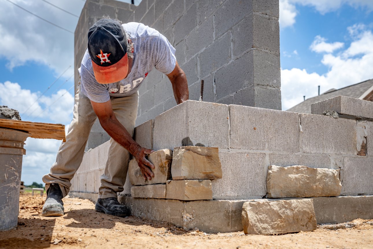 mason building stone monument sign