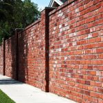 red brick community brick perimeter wall