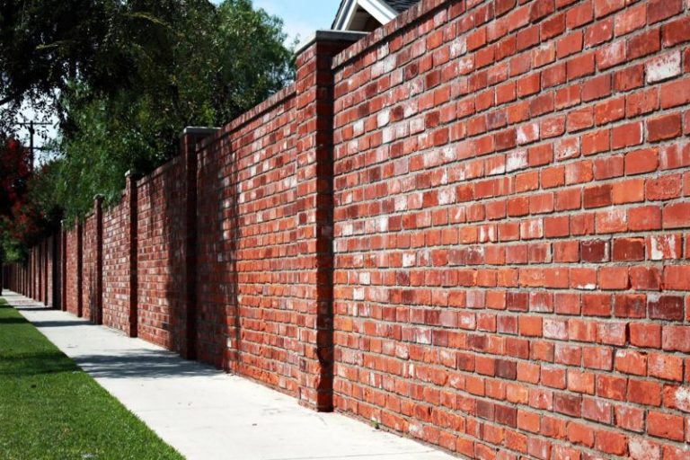 red brick community brick perimeter wall