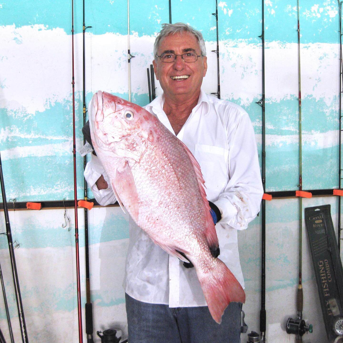 Roberto with a fresh catch