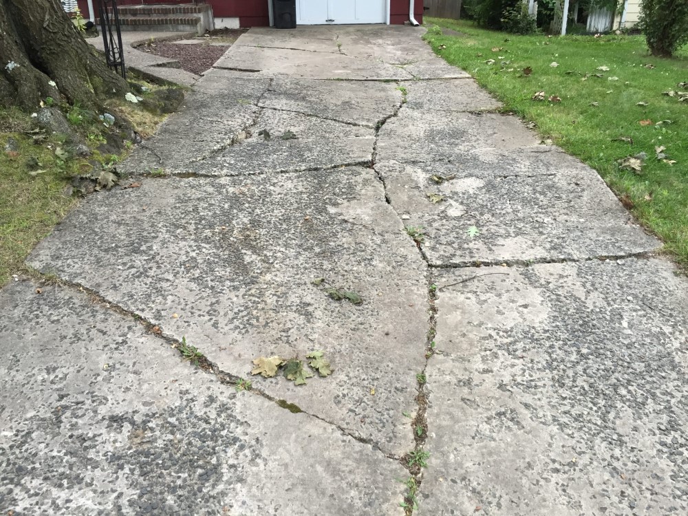 Cracked Driveway