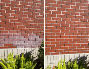 Efflorescence Stain Repair Before and After