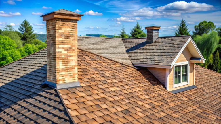 Home With Brick Chimney With Cap