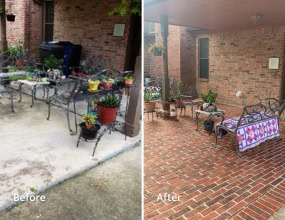 Patio Paver Installation Before and After