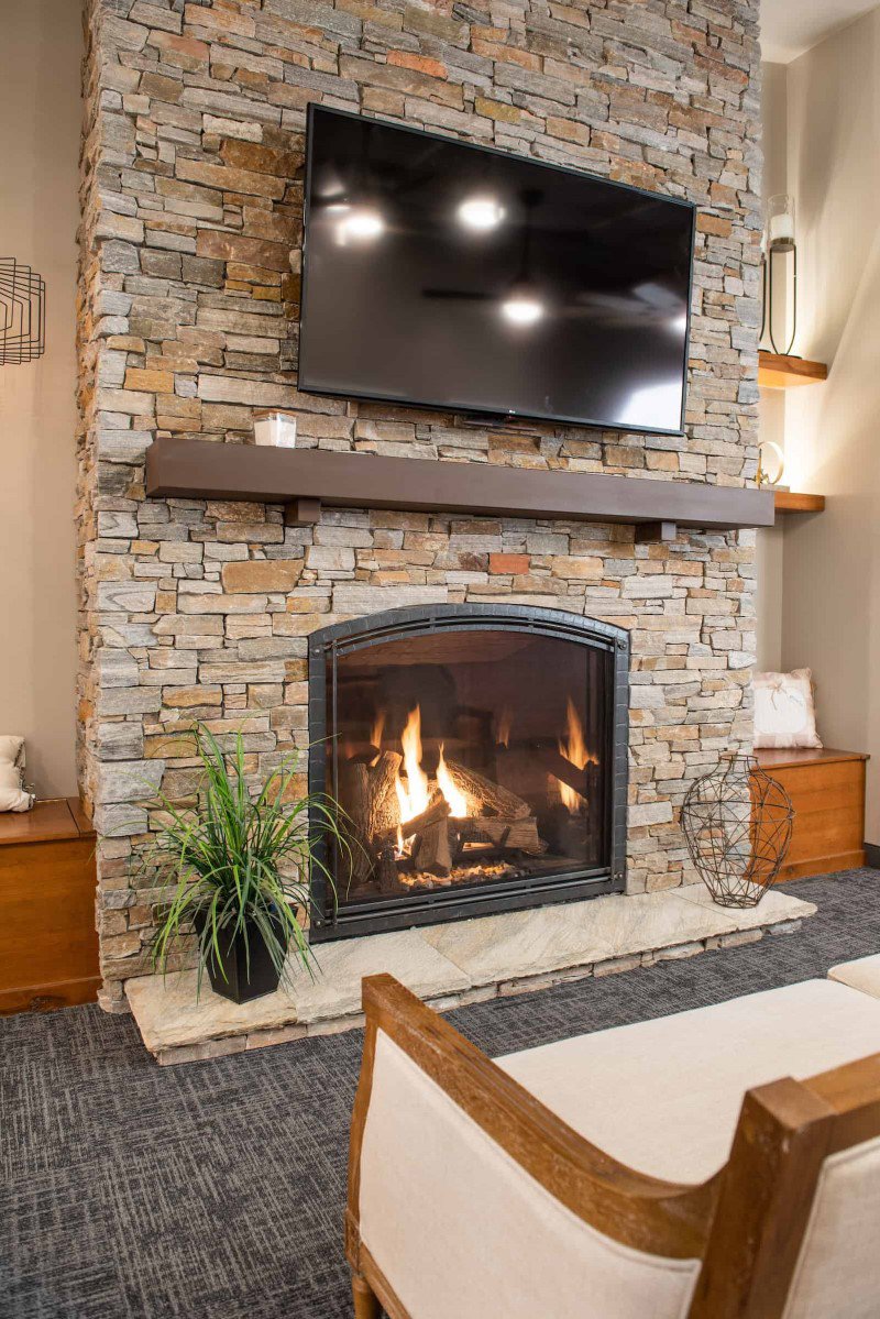 Stone Fireplace Remodel