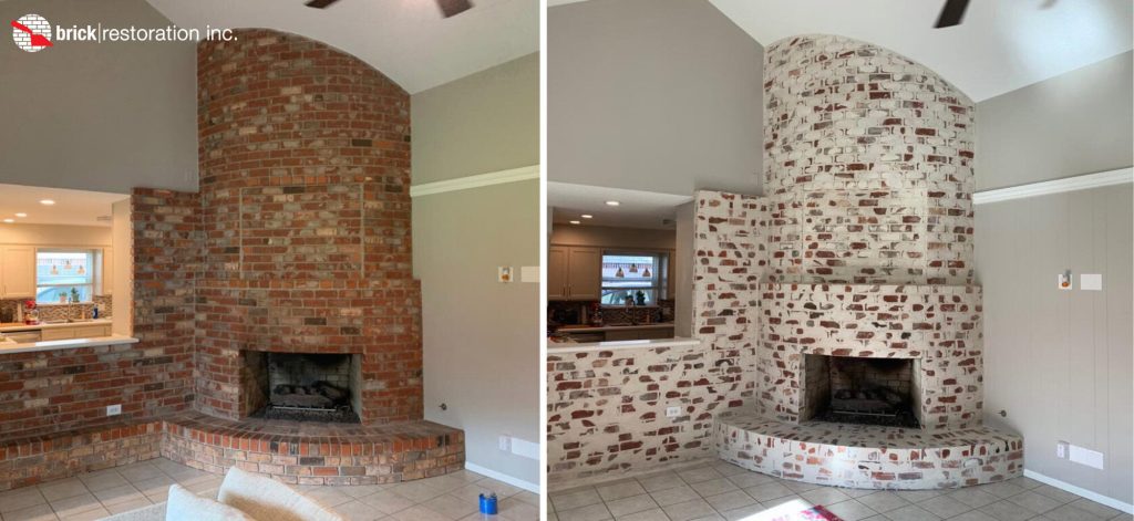 German Smear on Fireplace