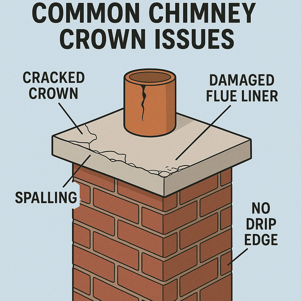 Common Chimney Crown Issues