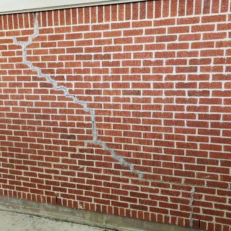 Brick Crack Repair Scar With No Mortar Matching