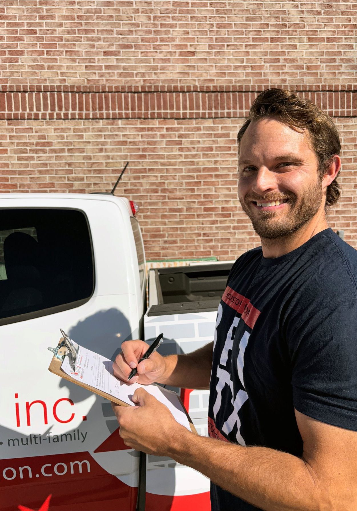 Brick Restoration Sales Specialist on Appointment With Truck