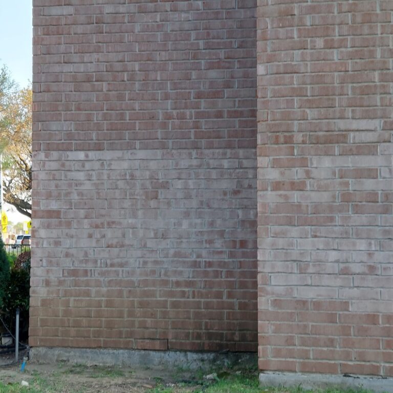 Brick Wall With Efflorescence Staining
