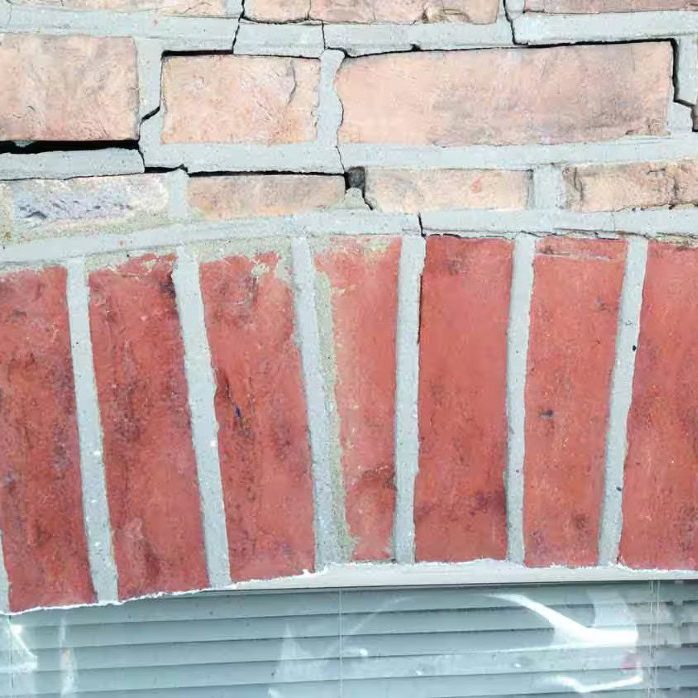 Cracked Brick Window Lintel