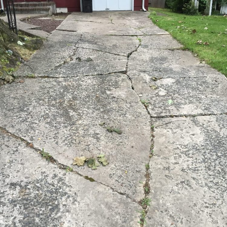 Cracked Driveway