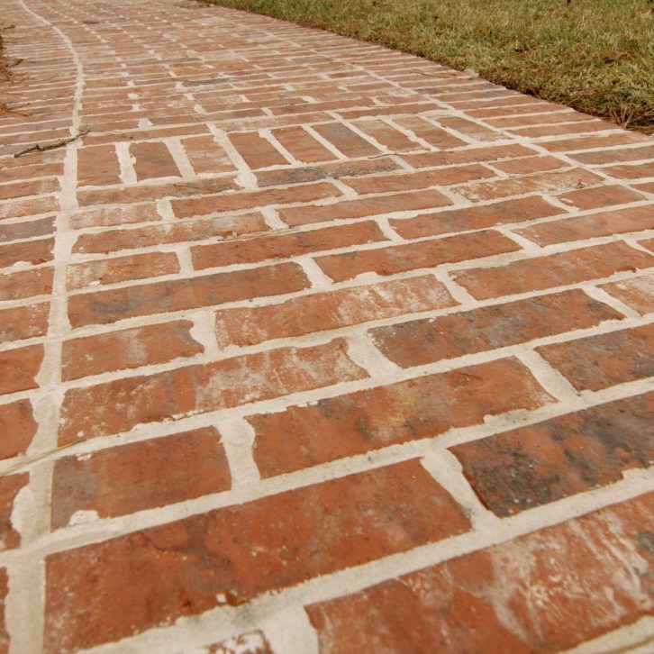 Finished Brick Walkway Installation