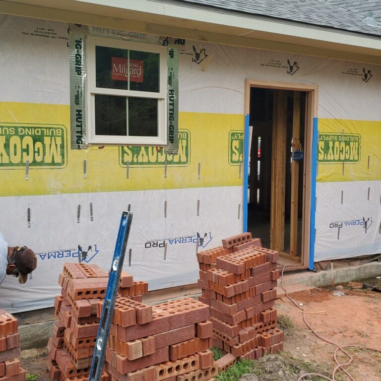 Home Addition Brick Installation