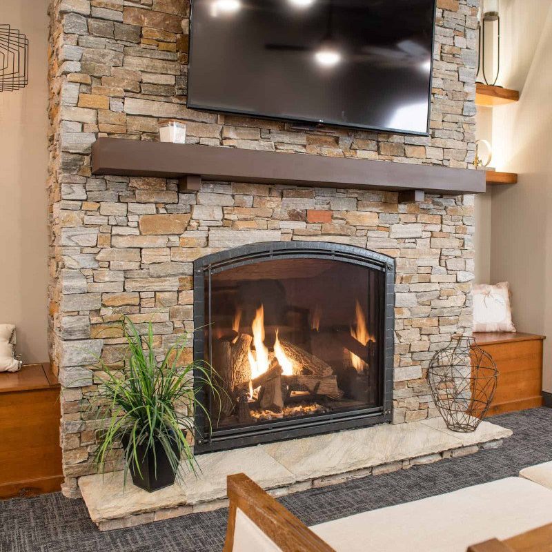 Stone Fireplace Remodel